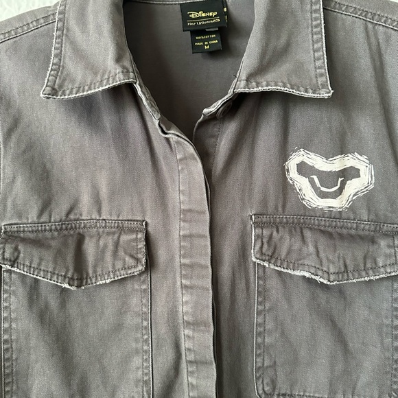 DISNEY Lion King Gray Statement Medium Denim Jacket - Picture 7 of 13